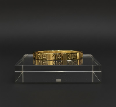 Vinayak Stainless Steel Gold-plated Kada
