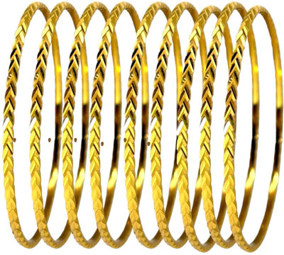 MSS Alloy Gold-plated Bangle(Pack of 8)