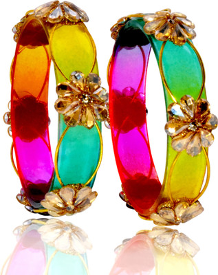 Shahi Pehnawa Glass Diamond Kada(Pack of 2)