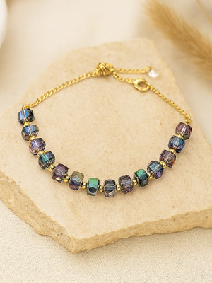 Bohey by KARATCART Crystal Crystal Gold-plated Bracelet