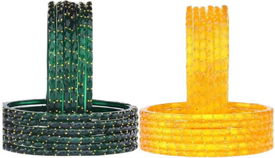ARENTERPRISES Glass Bangle(Pack of 24)
