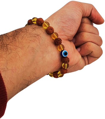 MELA BRITE Stone, Rudraksha Charm Bracelet