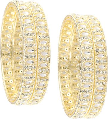 NMII Metal Diamond Gold-plated Bangle Set(Pack of 4)