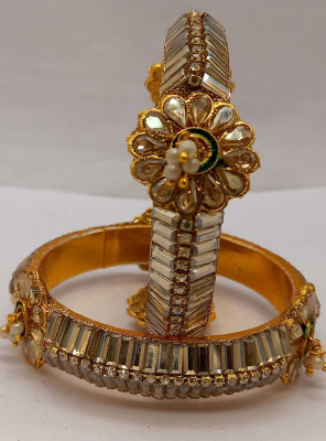 CHURA KING Alloy Bangle Set(Pack of 2)