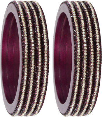 ZULKA Lac Diamond, Zircon Bangle Set(Pack of 8)