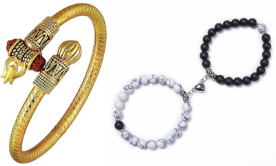 Spyroniix Reeal Treasuree Brass, Alloy Gold-plated Bracelet(Pack of 4)