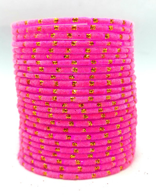 DURGANSH Glass Garnet Bangle Set(Pack of 24)
