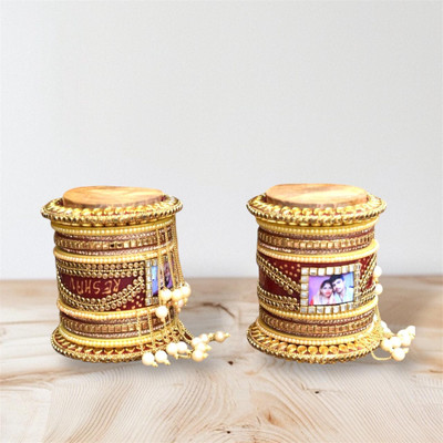 ZOHRINA Plastic Zircon Bangle Set(Pack of 2)