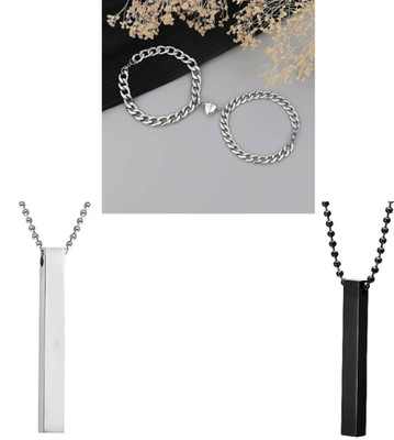 JS Enterprises Metal, Dori, Alloy Cubic Zirconia Silver Bracelet Set(Pack of 4)