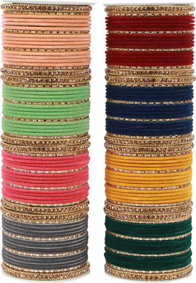 RENOY Metal Bangle Set(Pack of 10)