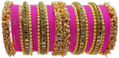 Ammoli Metal Sapphire Bangle Set(Pack of 10)