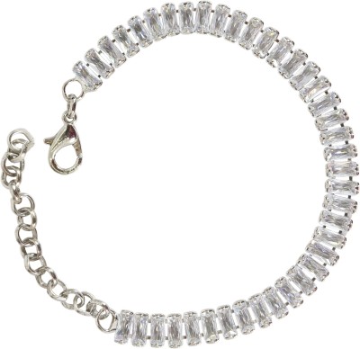 NMII Alloy Zircon Silver Bracelet