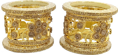 PRETTY GEMS Plastic Zircon Bangle Set(Pack of 6)