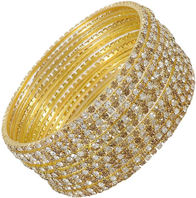 T4 JEWELS Brass Bangle Set(Pack of 12)
