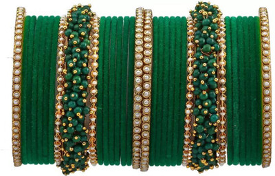 DONERIA Metal Beads Bangle Set(Pack of 34)