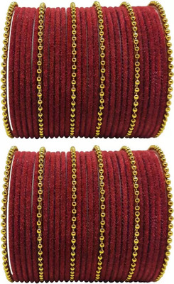 Qrown Metal Gold-plated Bangle Set(Pack of 10)
