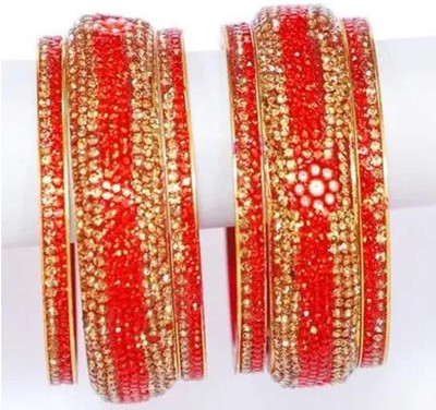 DONERIA Glass Zircon Bangle Set(Pack of 6)