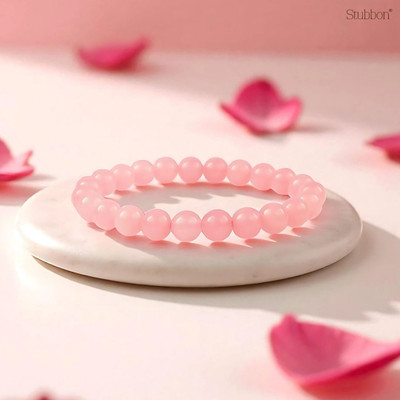 Stubbon Rose Quartz Crystal Bracelet