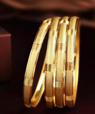 khanak Brass Gold-plated Bangle Set(Pack of 4)