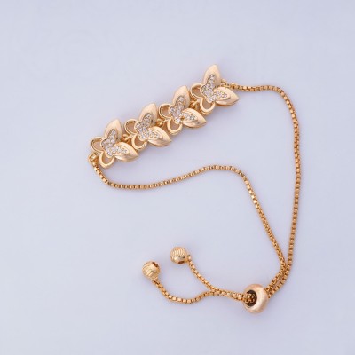 Subham Jewel Alloy Cubic Zirconia Gold-plated Bracelet Set