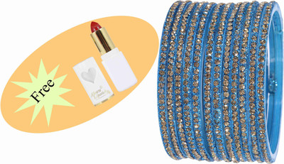 NMII Glass Zircon Bangle Set(Pack of 12)