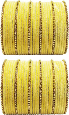 XOZTI Metal, Fabric Bangle Set(Pack of 10)