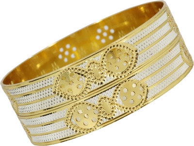 ZULKA Metal Gold-plated Bangle Set(Pack of 2)