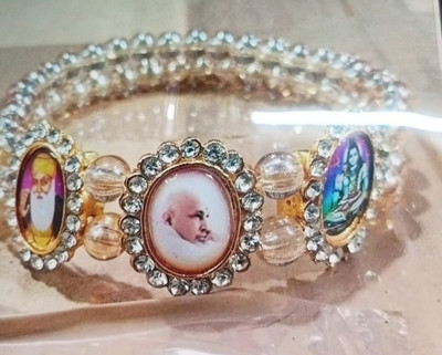 Guruji Creations Stone, Golden Pyrite, Crystal, Rubber, Plastic Bracelet(Pack of 16)