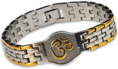 SPYRONIX REAL TREASURE Stainless Steel Gold-plated, Silver Bracelet