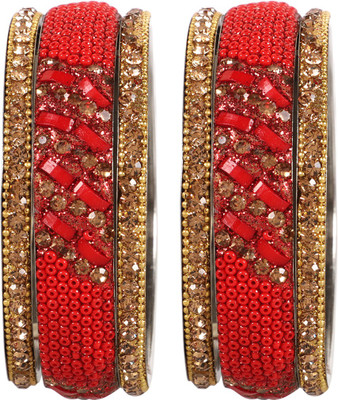 CHURA KING Alloy Cubic Zirconia Bangle Set(Pack of 6)