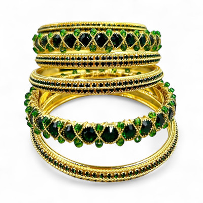 Antiquejewellry Alloy Gold-plated Bangle Set(Pack of 6)