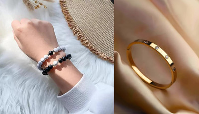 P R Production Brass Charm Bracelet(Pack of 2)