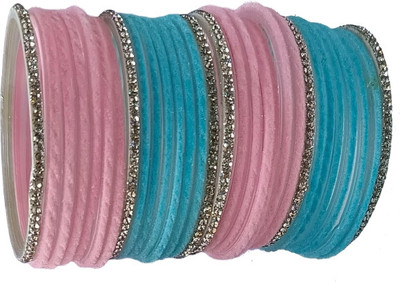 DURGANSH Glass Zircon Bangle Set(Pack of 30)