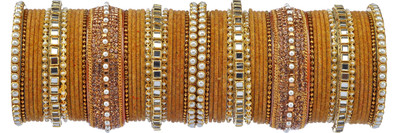RENOY Metal Crystal Bangle Set(Pack of 58)