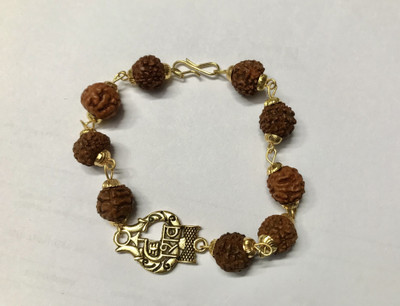 DIVINE SOUVENIRS Rudraksha Gold-plated Bracelet