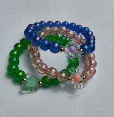 RAKESH Crystal Beads Bracelet Set(Pack of 3)