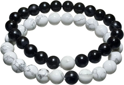 ALDOMIN Howlite, Lava Crystal, Quartz Bracelet(Pack of 2)
