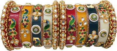 Hamna Fashion Plastic Zircon Bangle Set(Pack of 2)