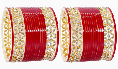 ZULKA Plastic Zircon Bangle Set(Pack of 28)