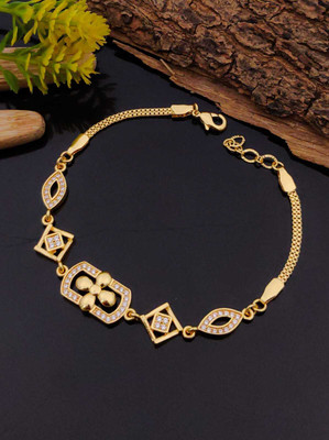 Labhumaa Alloy Diamond Gold-plated Bracelet