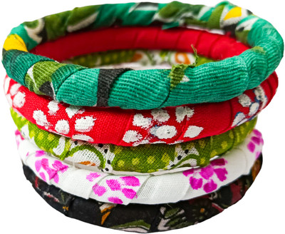 Soundarya boutique Fabric Bangle Set(Pack of 5)