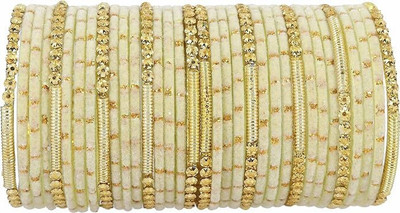 RIJB Glass Beads Bangle Set(Pack of 10)