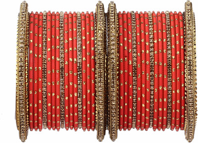 ZINEKA Metal Zircon Gold-plated Bangle Set(Pack of 34)