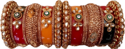 Saru collection Plastic Moonstone Bangle Set