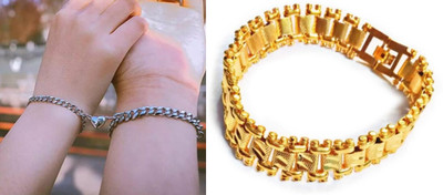 P R Production Brass Bracelet(Pack of 2)
