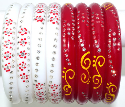 Handloom Creations Plastic Crystal Kada(Pack of 8)