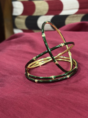 tast Alloy Beads Gold-plated Bangle Set(Pack of 4)