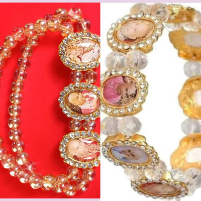 GURU JI CREATION Stone, Citrine, Plastic Bracelet(Pack of 2)