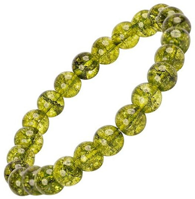 VIBESLE Crystal, Peridot Beads Charm Bracelet