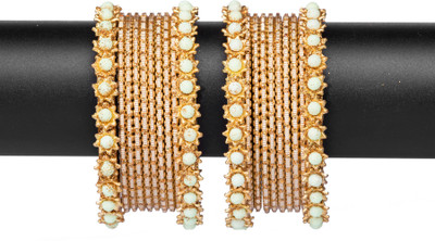Mamon Creations Alloy Gold-plated Bangle Set(Pack of 20)